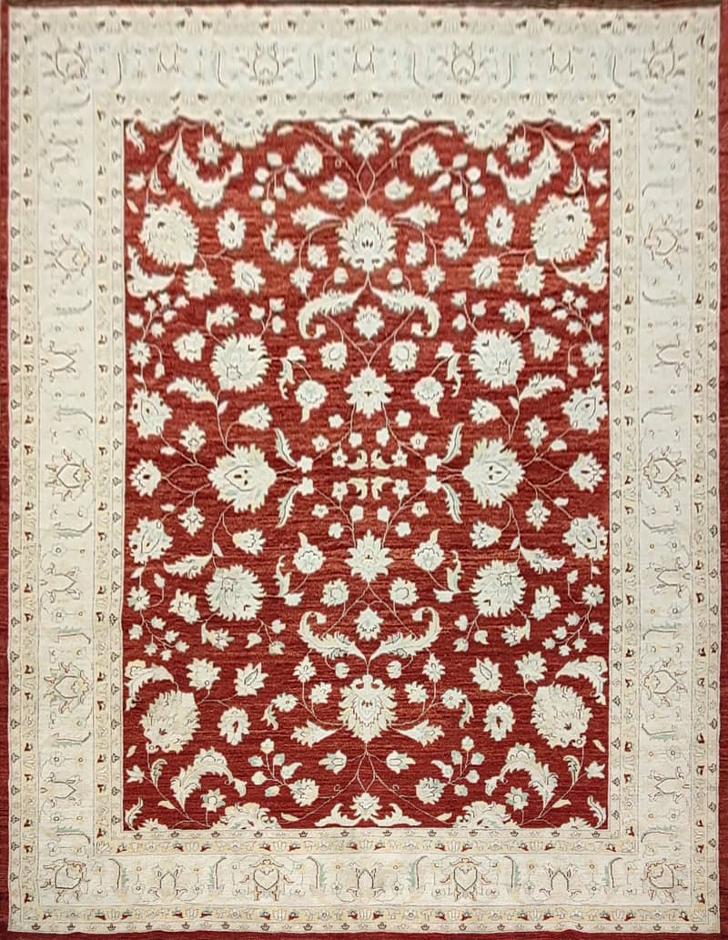 Premium Hand-Knotted Chobi Rug – Soft Wool, Elegant Pattern 0