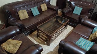 7 seater leather sofa set