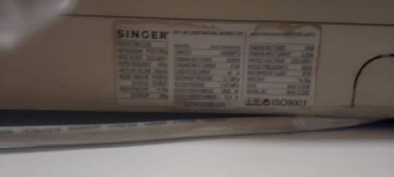 ac singer company 1.5ton 1