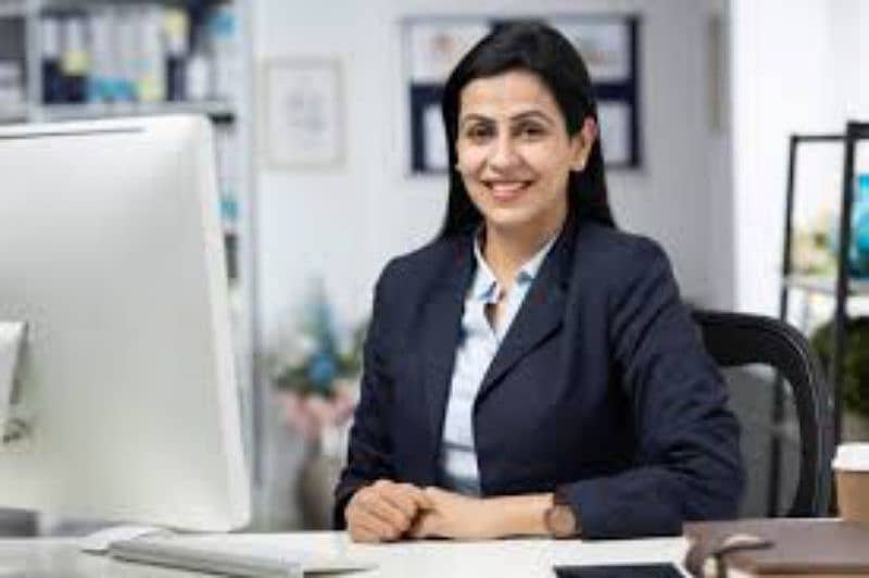 Receptionist woman Required in Office 0