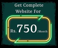 Rs. 750/month Website design & development.