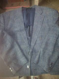 daks blue check linen coat size 48,,50 eur. . L