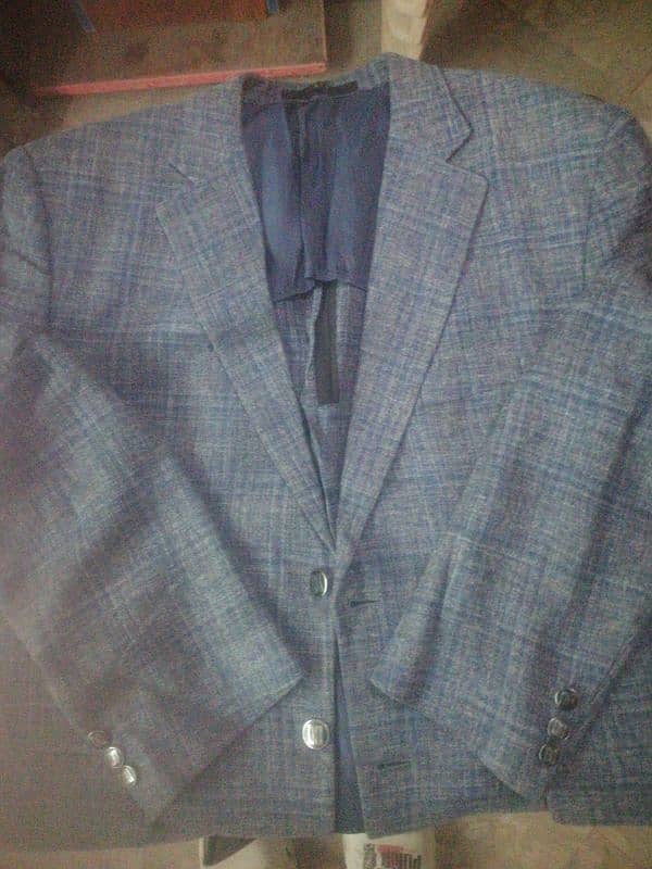 daks blue check linen coat size 48,,50 eur. . L 0