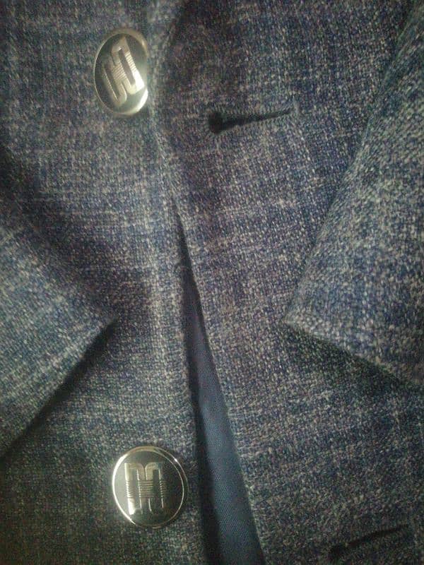 daks blue check linen coat size 48,,50 eur. . L 1