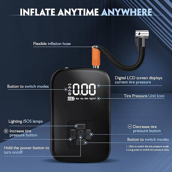 Wireless Tire Inflator Air Pump 3