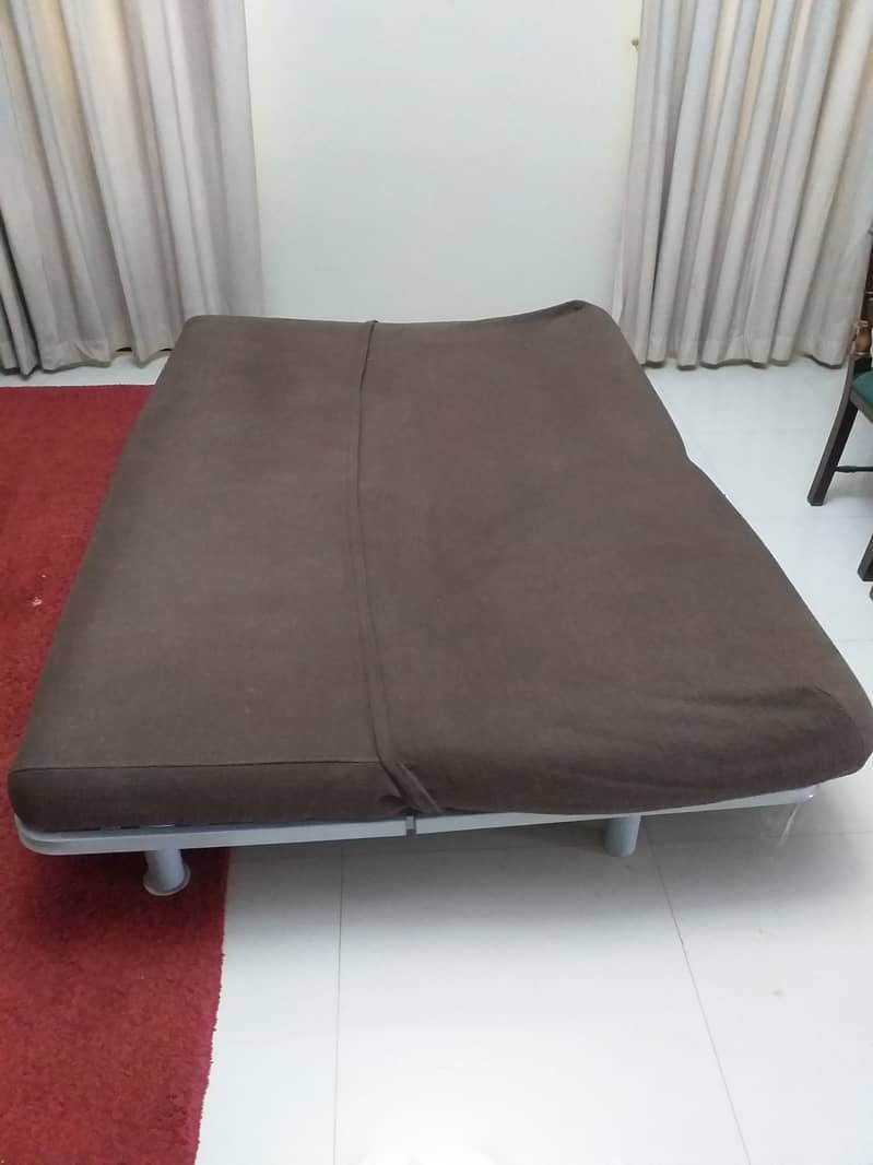 IKEA - HEAVY METAL FRAME SOFA CUM BED WITH MATTRESS 1