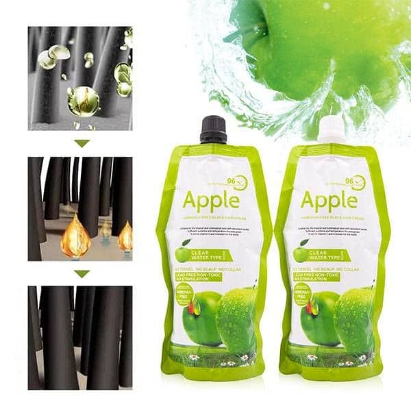 Apple hair color 96 natural Black and dark Brown ammonnia free UAE imp 2