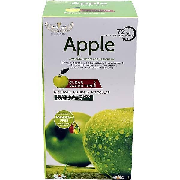 Apple hair color 96 natural Black and dark Brown ammonnia free UAE imp 3