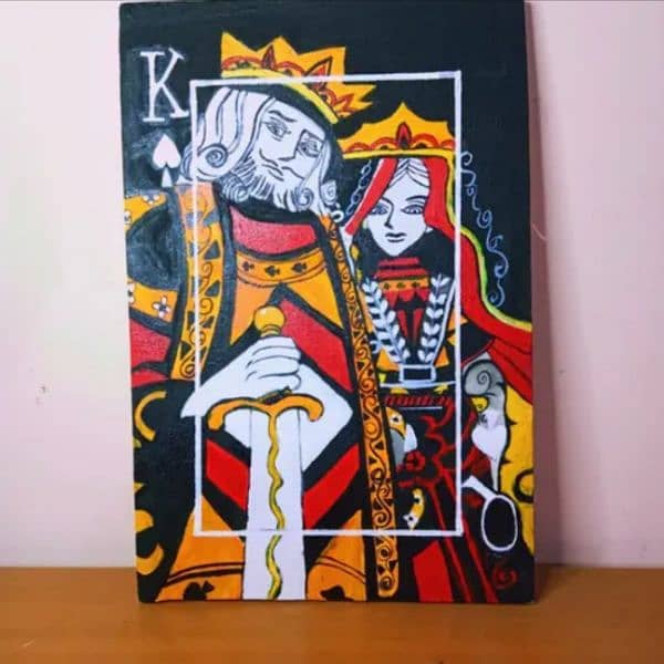 Beautiful and amazing king and queen abstract painting 1