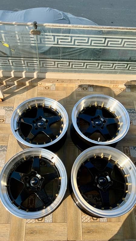 Rotiform 17 Inch Deep dish Staggered Alloy Rims 114 PCD For Honda 0