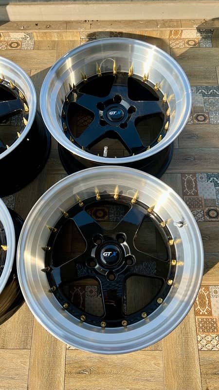 Rotiform 17 Inch Deep dish Staggered Alloy Rims 114 PCD For Honda 2