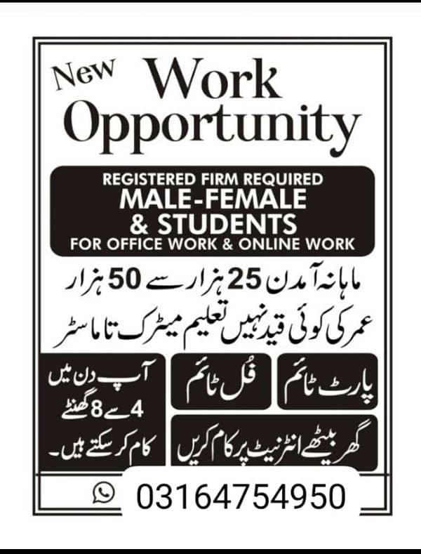 Online Jobs Office Base Part Time Full Time 1