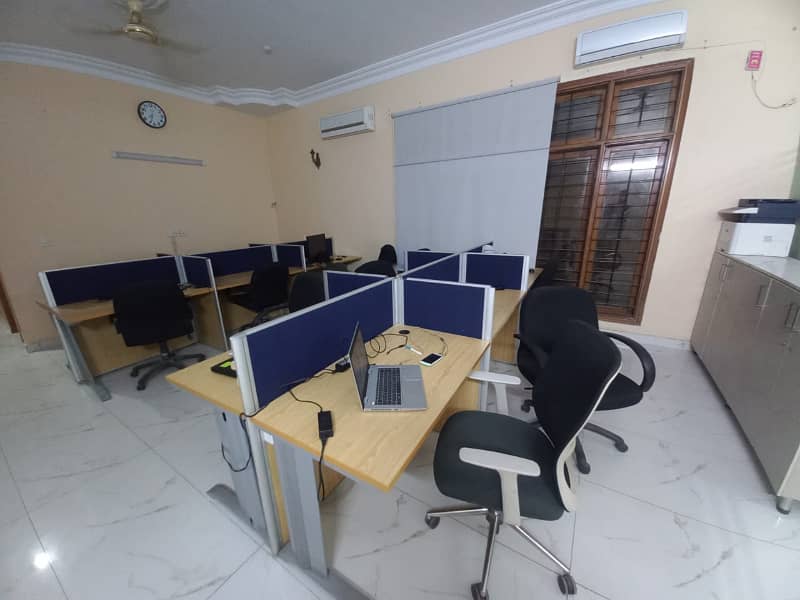 defence office fully furnished 500 yards ground floor portion for rent line water 0