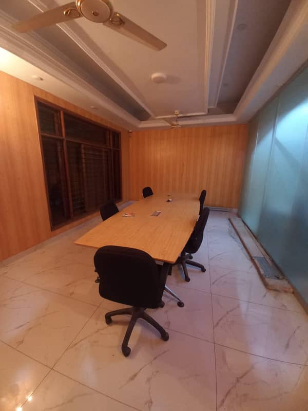 defence office fully furnished 500 yards ground floor portion for rent line water 3