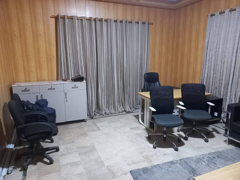 defence office fully furnished 500 yards ground floor portion for rent line water 8