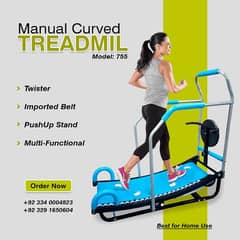 Manual curved treadmill 23 roller with twister