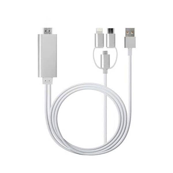 3-in-1 USB TO HD CABLE (MICRO + TYPE C + LIGHTING) 1