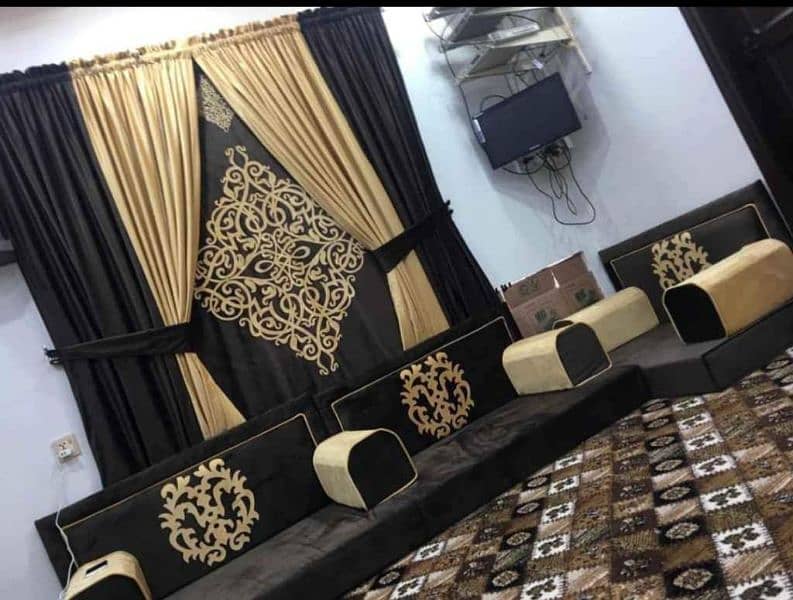 Arabic majlis, Brass majlius and curtain 0