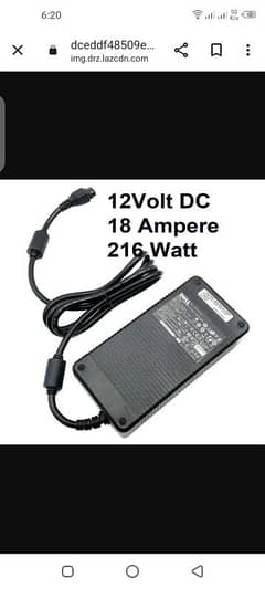 dell 12v  18 amp pawer supply