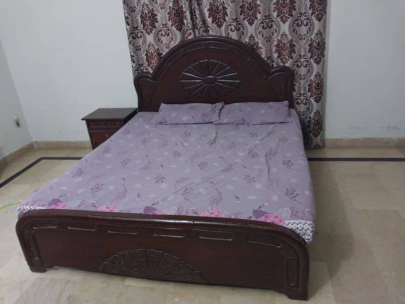 Double bed with side table 1