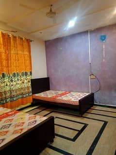 Furnish room 1 bed space available 4 rent in alfalah near lums dha lhr