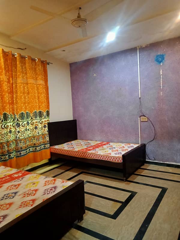 Furnish room 1 bed space available 4 rent in alfalah near lums dha lhr 0