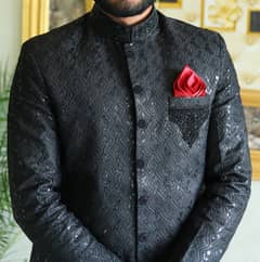 Dulha Black Sherwani