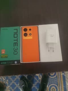 infinx note 30 8/256 with box charge