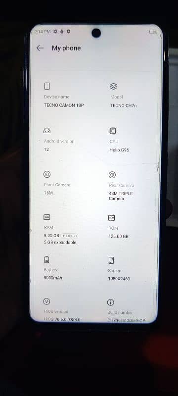 Tecno camon 18p 8/128 1