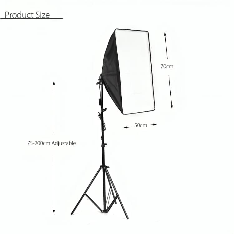 Studio Photography Softbox Light – 4 Bulb Holder with Stand | Perfect 3