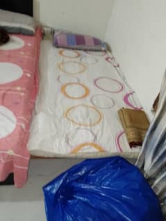 3 double bed with mattress and single bed with mattress