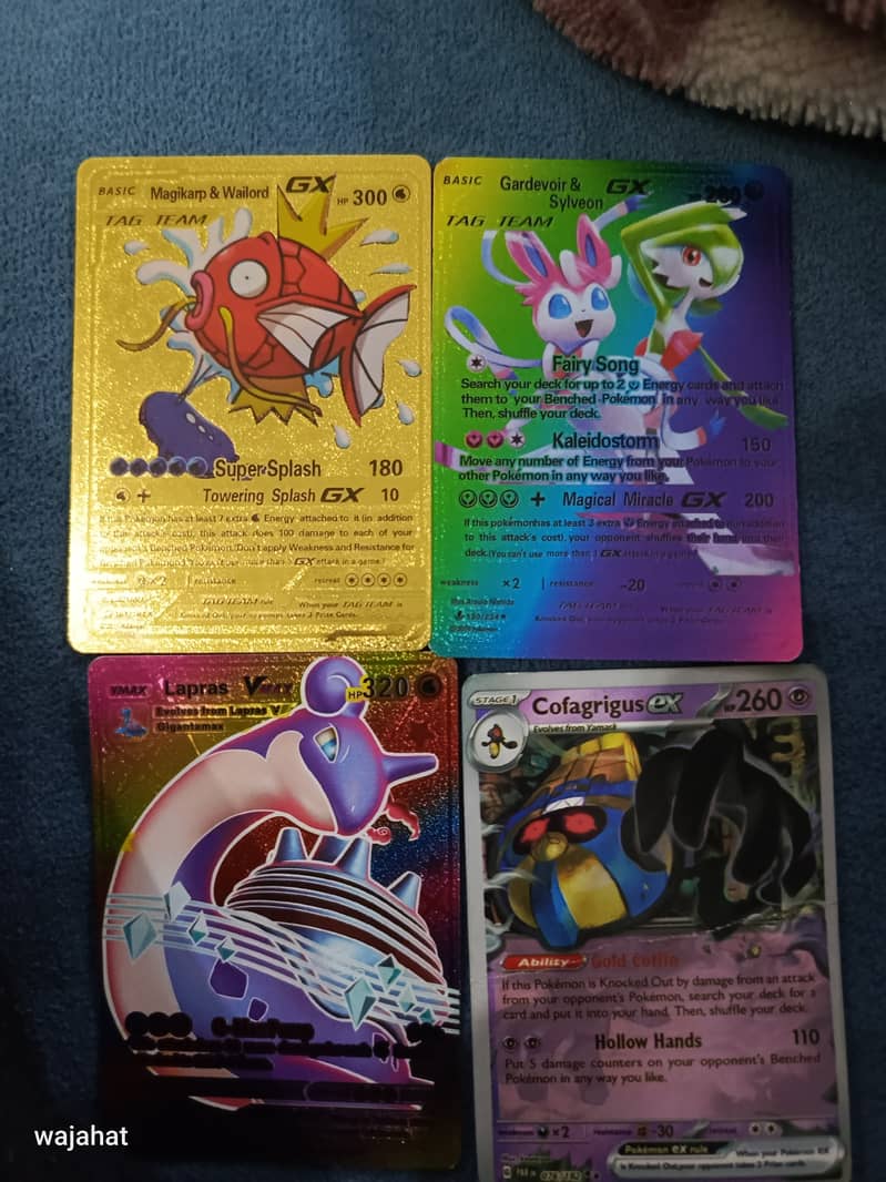 Pokemon cards 3 real 1 fake 0