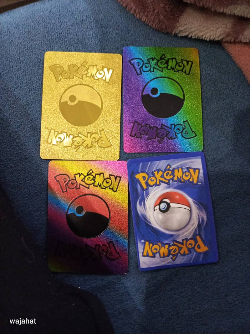 Pokemon cards 3 real 1 fake 1