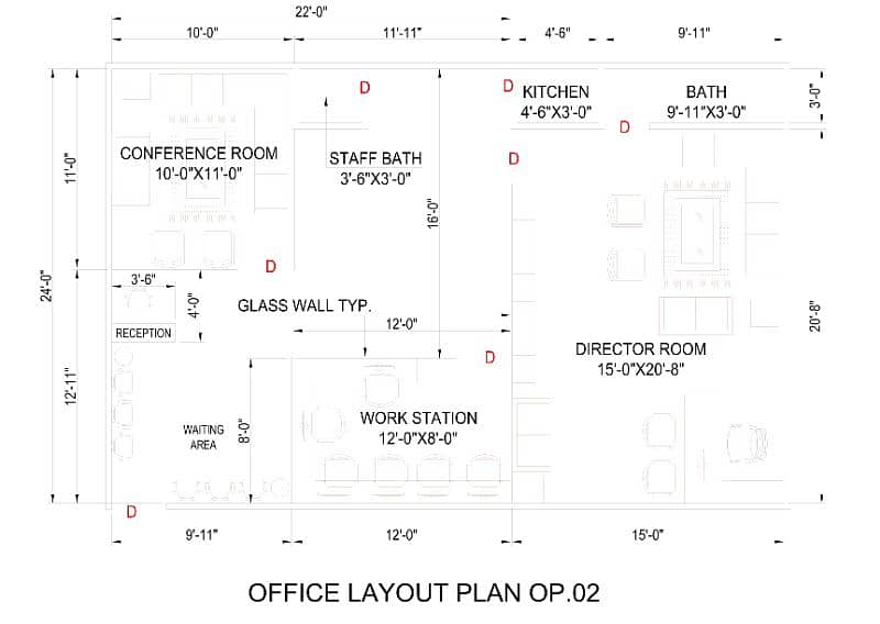 AUTOCAD 2D, 3D INTERIOR DESIGN AND DRAWINGS 14