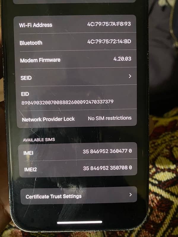 iphone 13 non pta 128 GB waterpack he sim time available in 2 months 3