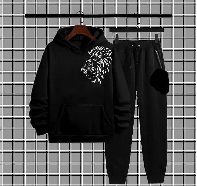 Men's Fleece Hoodie Track Suit 1