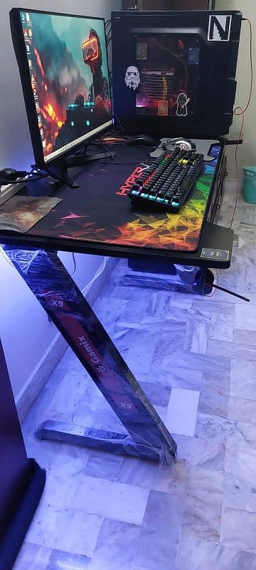 gaming table with the headphone stand wiring hooks 4