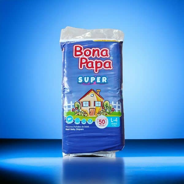 Bona Papa Super Diapers - 50 Pcs (Large Size 4) | Abdullah Diaper 0