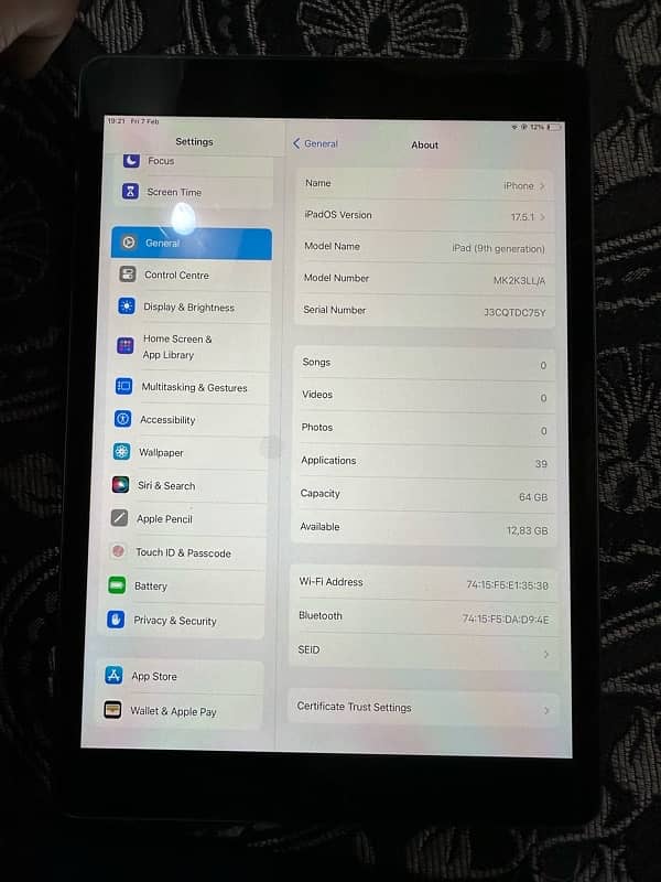 IPad 9th Generation 2021 (64GB) 1