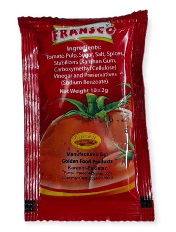 Fransco Ketchup [ Sachets / 5 Kg Pouch 1