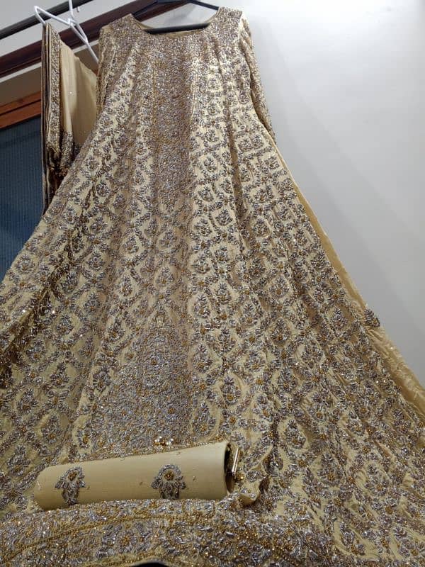 AS NEW DESIGNER BRIDAL MAXI Heavy EMBROIDERED , price Negotiable 2