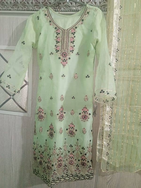 Chiffon 3 piece dress ready to wear 0