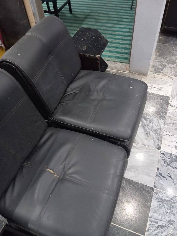 "Two Used Single Sofas with Mini Side Tables" 3