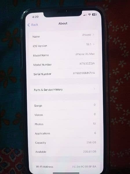 IPHONE XS MAX PTA APPROVED 256GB 6