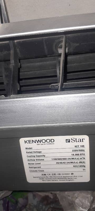 kenwood ac  1.5 ton 3