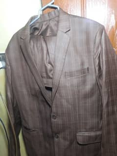 two piece beautiful brown  check colour pent coat