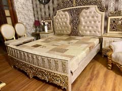 Bridal beautiful bed set 2,side table and dressing without mattress