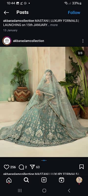 Brand new Akbar Aslam dress for sale. Lehnga, maxi and dupatta 1