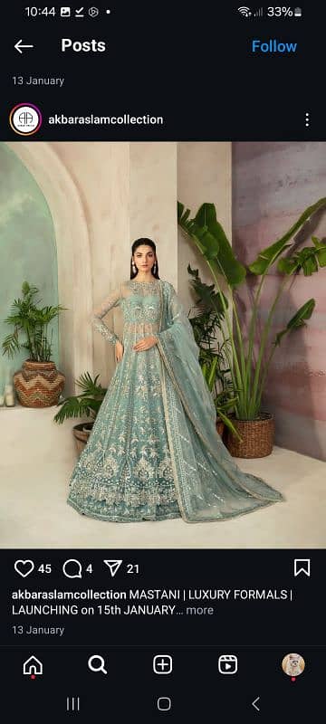 Brand new Akbar Aslam dress for sale. Lehnga, maxi and dupatta 3