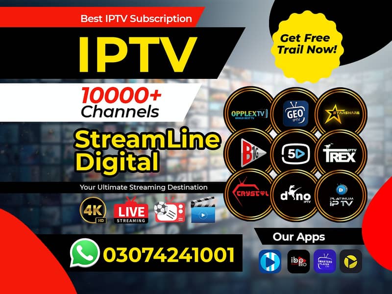 Best IPTV Subscription – 12,000+ Channels & Movies |4K +923074241001 0